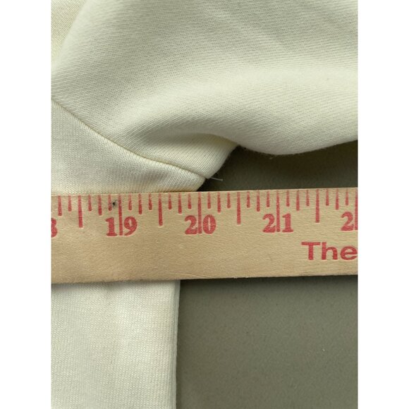 Talbots Embroidered Snowflake Crewneck Sweatshirt Women Small Ivory Cotton Blend - Picture 5 of 8